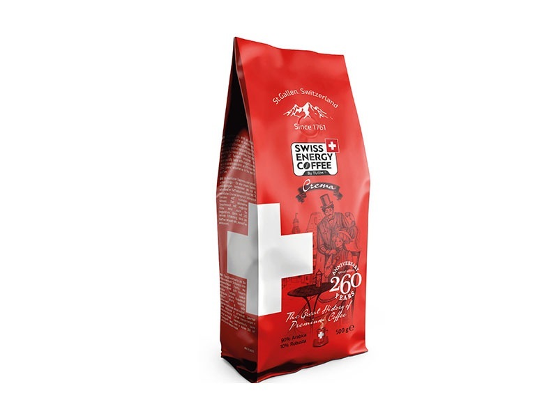 Coffee Crema 90 arabica 10 robusta whole beans 500g Swiss Energy Coffee Crema 500 გრ. - Image 1