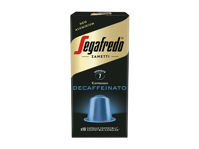 Segafredo ukopeino kapsulebi Segafredo Decaffeinato კაფსულები
